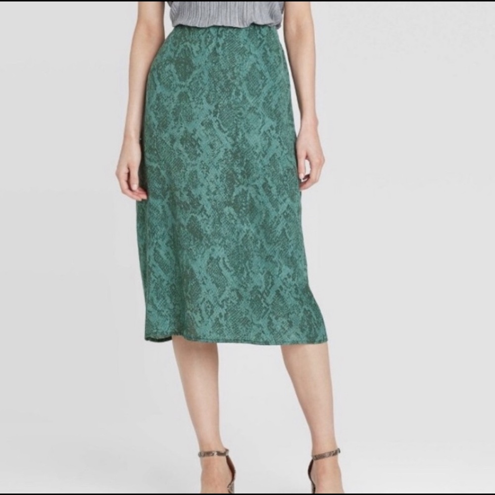 A New Day Teal Green Snakeskin Print